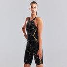 Funkita Ladies Apex Predator X Free Back Kneeskin | Cracked Gold-Swimwear-Funkita-18-Cracked Gold-Ashlee Grace Activewear & Swimwear Online