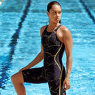 Funkita Ladies Apex Predator X Free Back Kneeskin | Cracked Gold-Swimwear-Funkita-18-Cracked Gold-Ashlee Grace Activewear & Swimwear Online