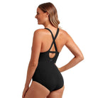 Funkita Ladies Brace Me Back One Piece | Still Black-Swimwear-Funkita-10-Still Black-Ashlee Grace Activewear & Swimwear Online