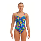 Funkita Ladies Diamond Back One Piece | Blues Baby-Swimwear-Funkita-6-Blues Baby-Ashlee Grace Activewear & Swimwear Online