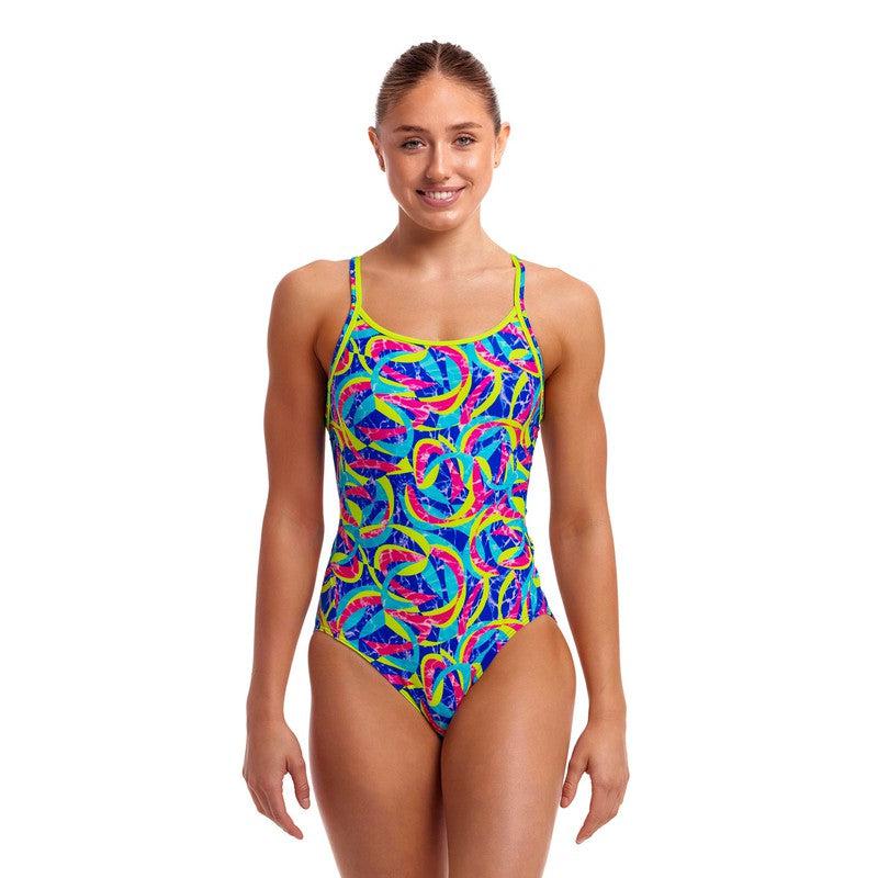 Funkita Ladies Diamond Back One Piece | Choppy Waters-Swimwear-Funkita-6-Choppy Waters-Ashlee Grace Activewear & Swimwear Online