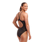 Funkita Ladies Diamond Back One Piece | Gold Weaver-Swimwear-Funkita-6-Gold Weaver-Ashlee Grace Activewear & Swimwear Online