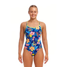 Funkita Ladies Diamond Back One Piece | In Bloom-Swimwear-Funkita-6-In Bloom-Ashlee Grace Activewear & Swimwear Online