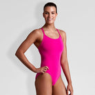 Funkita Ladies Diamond Back One Piece | Still Pink-Swimwear-Funkita-6-Still Pink-Ashlee Grace Activewear & Swimwear Online