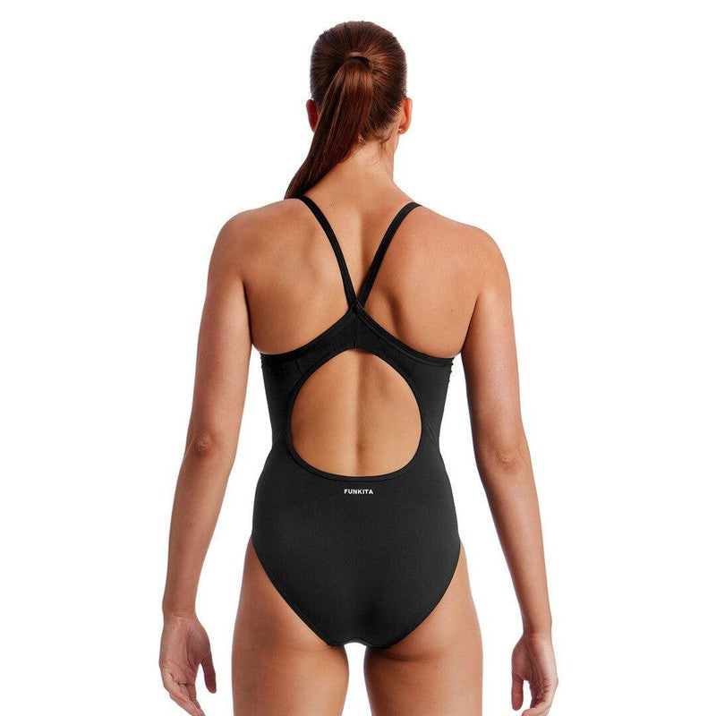 Funkita Ladies Diamond Secure One Piece | Still Black-Swimwear-Funkita-6-Still Black-Ashlee Grace Activewear & Swimwear Online
