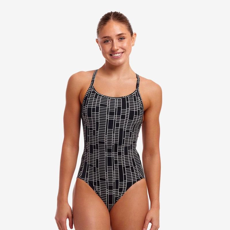 Funkita Ladies Diamond Secure One Piece | Up The Ladder-Swimwear-Funkita-6-Up The Ladder-Ashlee Grace Activewear & Swimwear Online