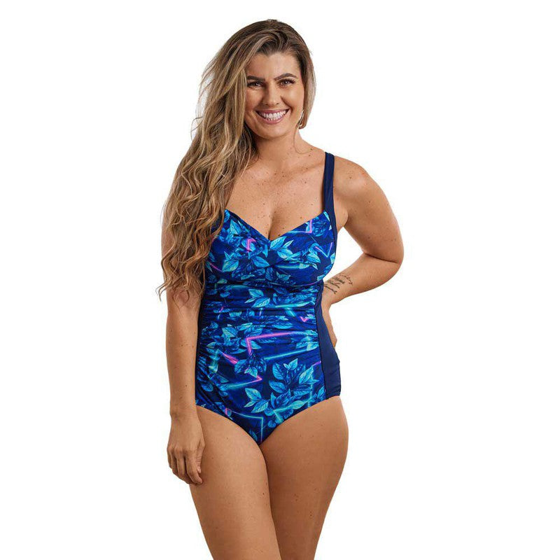 Funkita Ladies Ruched One Piece | Leaf Laser-Swimwear-Funkita-12-Leaf Laser-Ashlee Grace Activewear & Swimwear Online