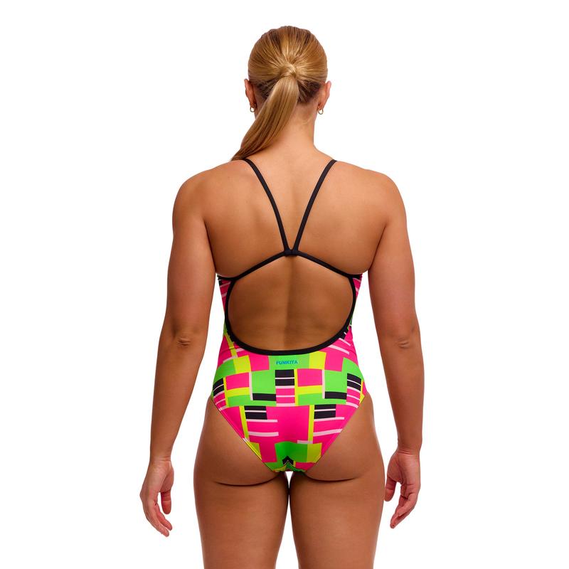 Funkita Ladies Single Strap One Piece | Blocked Again-Swimwear-Funkita-6-Blocked Again-Ashlee Grace Activewear & Swimwear Online