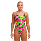 Funkita Ladies Single Strap One Piece | Blocked Again-Swimwear-Funkita-6-Blocked Again-Ashlee Grace Activewear & Swimwear Online