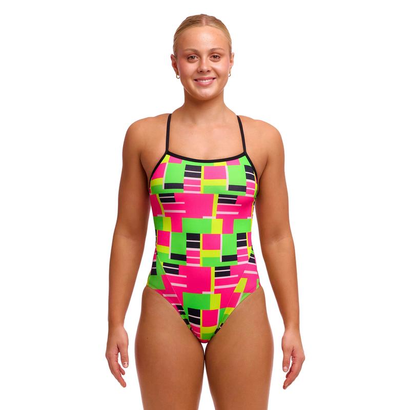 Funkita Ladies Single Strap One Piece | Blocked Again-Swimwear-Funkita-6-Blocked Again-Ashlee Grace Activewear & Swimwear Online