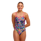 Funkita Ladies Single Strap One Piece | Lolly Leopard-Swimwear-Funkita-6-Lolly Leopard-Ashlee Grace Activewear & Swimwear Online