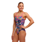 Funkita Ladies Single Strap One Piece | Lolly Leopard-Swimwear-Funkita-6-Lolly Leopard-Ashlee Grace Activewear & Swimwear Online