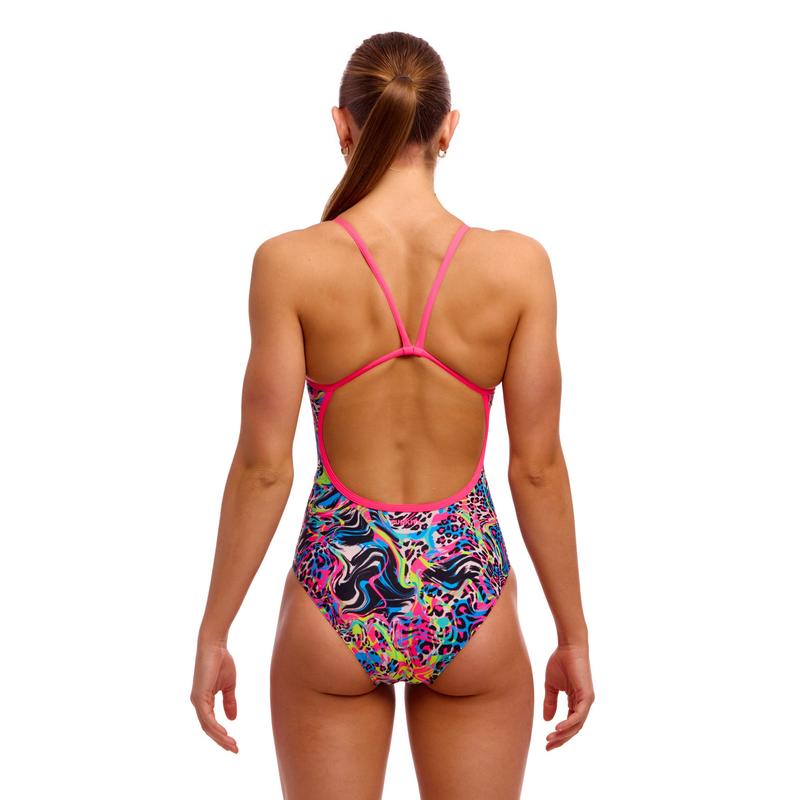 Funkita Ladies Single Strap One Piece | Lolly Leopard-Swimwear-Funkita-6-Lolly Leopard-Ashlee Grace Activewear & Swimwear Online