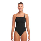Funkita Ladies Single Strap One Piece | Still Black-Swimwear-Funkita-6-Still Black-Ashlee Grace Activewear & Swimwear Online