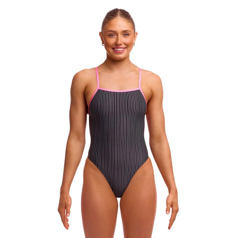Funkita Ladies Single Strength One Piece | Pin Stripe-Swimwear-Funkita-6-Pin Stripe-Ashlee Grace Activewear & Swimwear Online