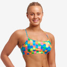 Funkita Ladies Swim Crop Top | Blocked Dotty-Swimwear-Funkita-8-Blocked Dotty-Ashlee Grace Activewear & Swimwear Online
