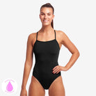Funkita Ladies Swim Secure One Piece | Still Black-Swimwear-Funkita-6-Still Black-Ashlee Grace Activewear & Swimwear Online