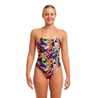Funkita Ladies Twisted One Piece | Saw Tooth-Swimwear-Funkita-6-Saw Tooth-Ashlee Grace Activewear & Swimwear Online