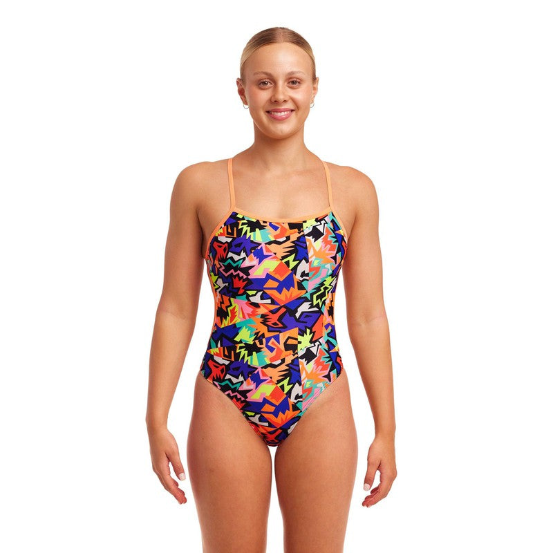 Funkita Ladies Twisted One Piece | Saw Tooth-Swimwear-Funkita-6-Saw Tooth-Ashlee Grace Activewear & Swimwear Online