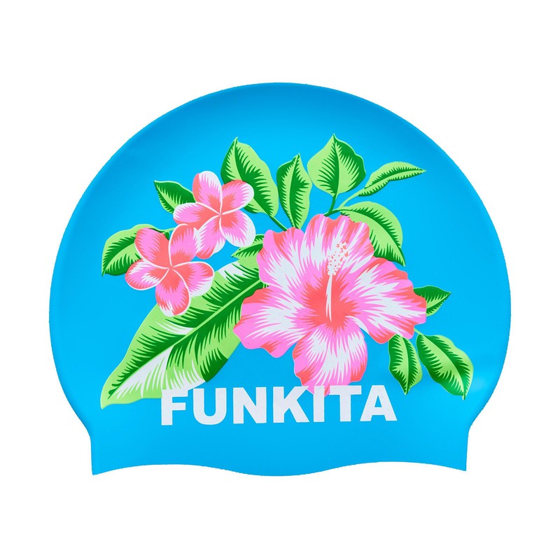 Funkita Silicone Swim Cap | Blue Hawaii-Swim Caps-Funkita-ONE SIZE-Blue Hawaii-Ashlee Grace Activewear & Swimwear Online