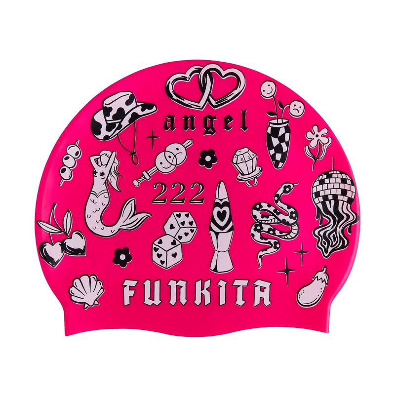 Funkita Silicone Swim Cap | Sketchy-Swim Caps-Funkita-ONE SIZE-Sketchy-Ashlee Grace Activewear & Swimwear Online