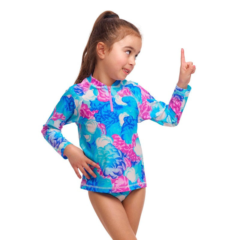 Funkita Toddler Girls Eco Zippy Rashie & Brief | Cloud Street-Rashie-Funkita-2-Ashlee Grace Activewear & Swimwear Online