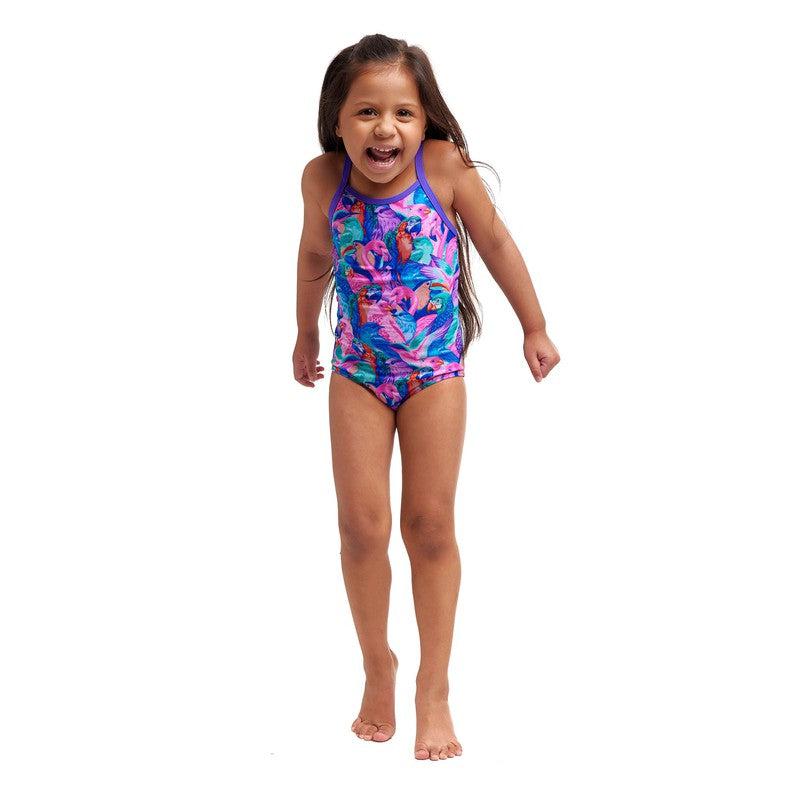 Funkita Toddler Girls Printed One Piece | Birds Gone Wild-Swimwear-Funkita-3-Birds Gone Wild-Ashlee Grace Activewear & Swimwear Online