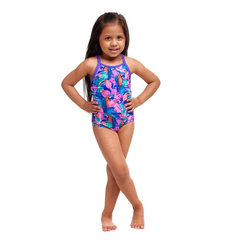 Funkita Toddler Girls Printed One Piece | Birds Gone Wild-Swimwear-Funkita-3-Birds Gone Wild-Ashlee Grace Activewear & Swimwear Online