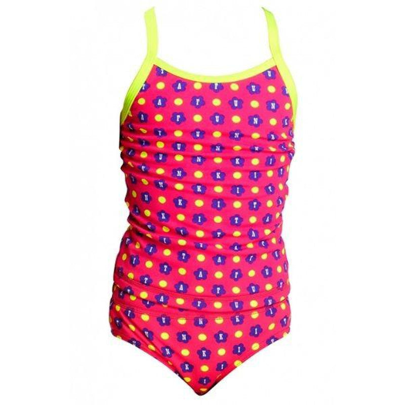 Funkita Toddler Girls Printed Tankini + Brief | Daisy Dots-Swimwear-Funkita-1-Daisy Dots-Ashlee Grace Activewear & Swimwear Online