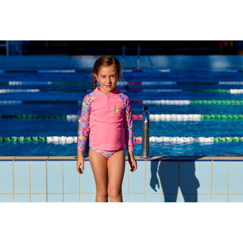Funkita Toddler Girls Zippy Rash Vest | Fishilicious-Rashie-Funkita-2-Fishilicious-Ashlee Grace Activewear & Swimwear Online