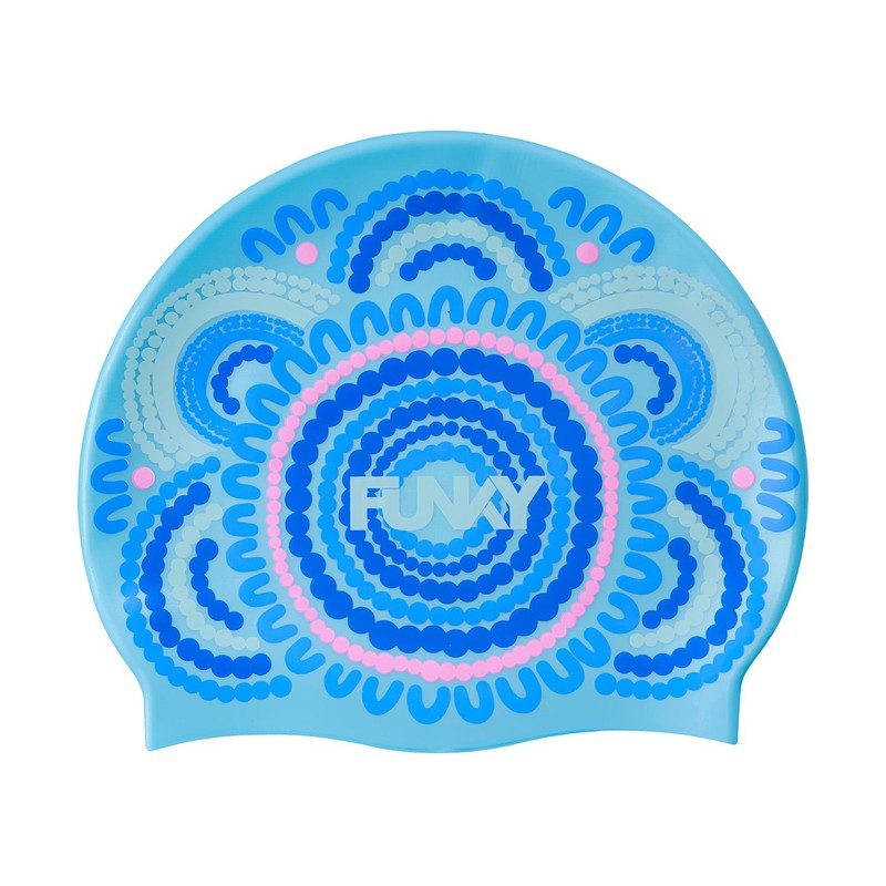 Funky Silicone Swim Cap | Bundjalung-Swim Caps-Funky-ONE SIZE-Bundjalung-Ashlee Grace Activewear & Swimwear Online