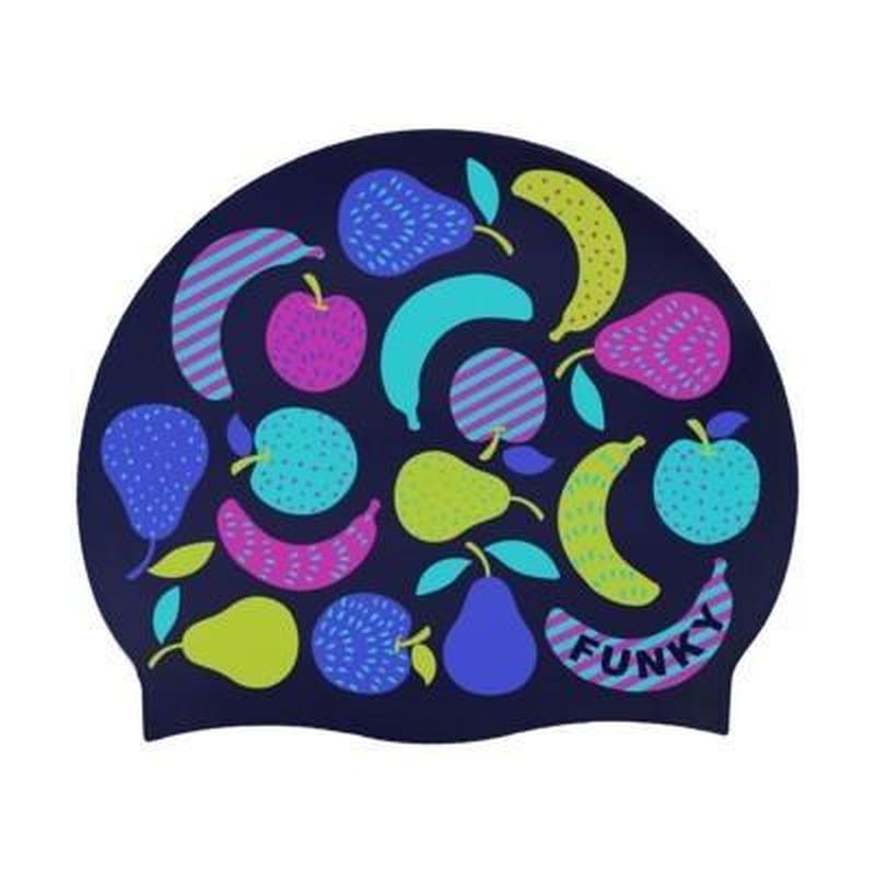 Funky Silicone Swim Cap | Fruit Salad-Swim Caps-Funky-ONE SIZE-Fruit Salad-Ashlee Grace Activewear & Swimwear Online