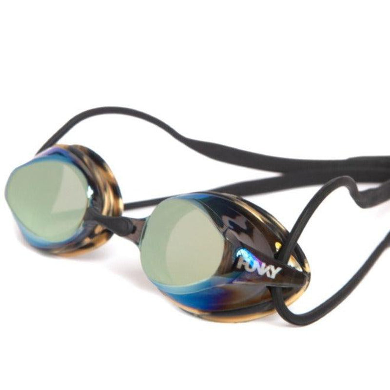 Funky Training Machine Goggles-Swim Goggles & Masks-Funky Trunks-ONE SIZE-Cracked Gold (Mirrored)-Ashlee Grace Activewear & Swimwear Online