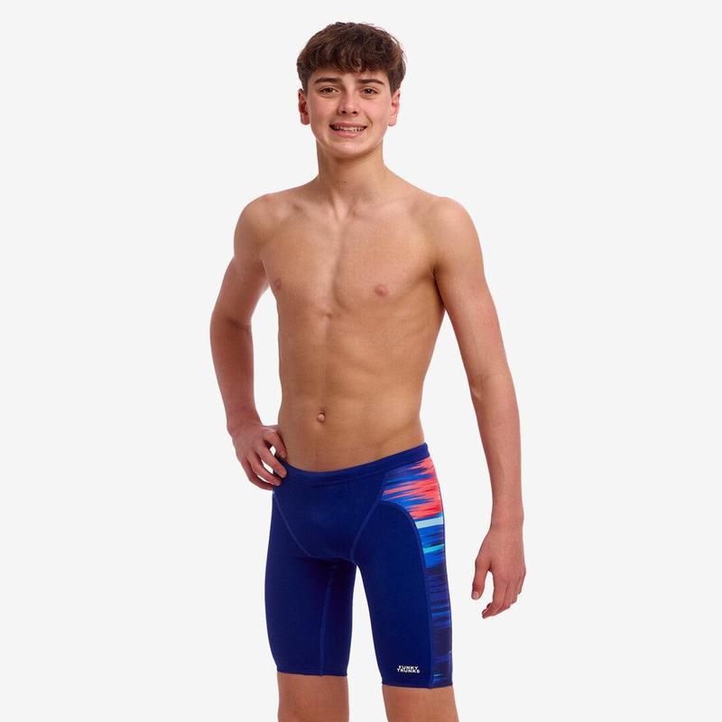 Funky Trunks Boy's Training Jammers | Storm At Sea-Swimwear-Funky Trunks-22-Storm At Sea-Ashlee Grace Activewear & Swimwear Online