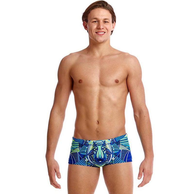 Funky Trunks Mens Plain Front Trunks | Printed-Swimwear-Funky Trunks-XS-Sea Wolf-Ashlee Grace Activewear & Swimwear Online