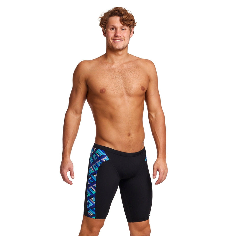 Funky Trunks Mens Training Jammers | Blue Bunkers-Swimwear-Funky Trunks-30-Blue Bunkers-Ashlee Grace Activewear & Swimwear Online