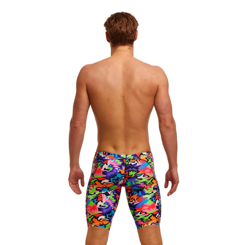 Funky Trunks Mens Training Jammers | Sharp Edges-Swimwear-Funky Trunks-30-Saw Sea-Ashlee Grace Activewear & Swimwear Online