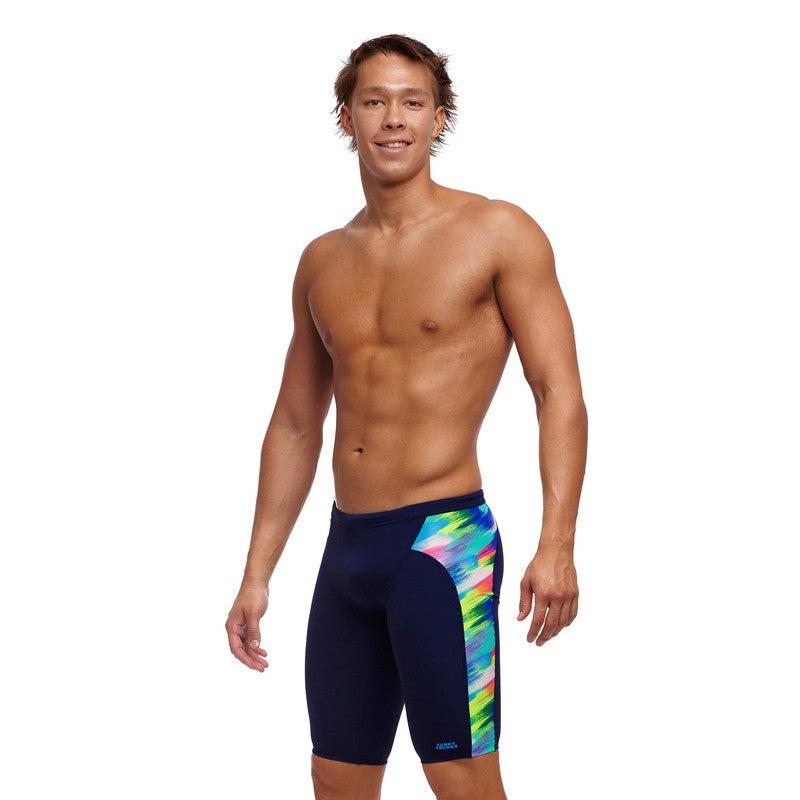 Funky Trunks Men's Training Jammers | Streaky Strokes-Swimwear-Funky Trunks-30-Streaky Strokes-Ashlee Grace Activewear & Swimwear Online