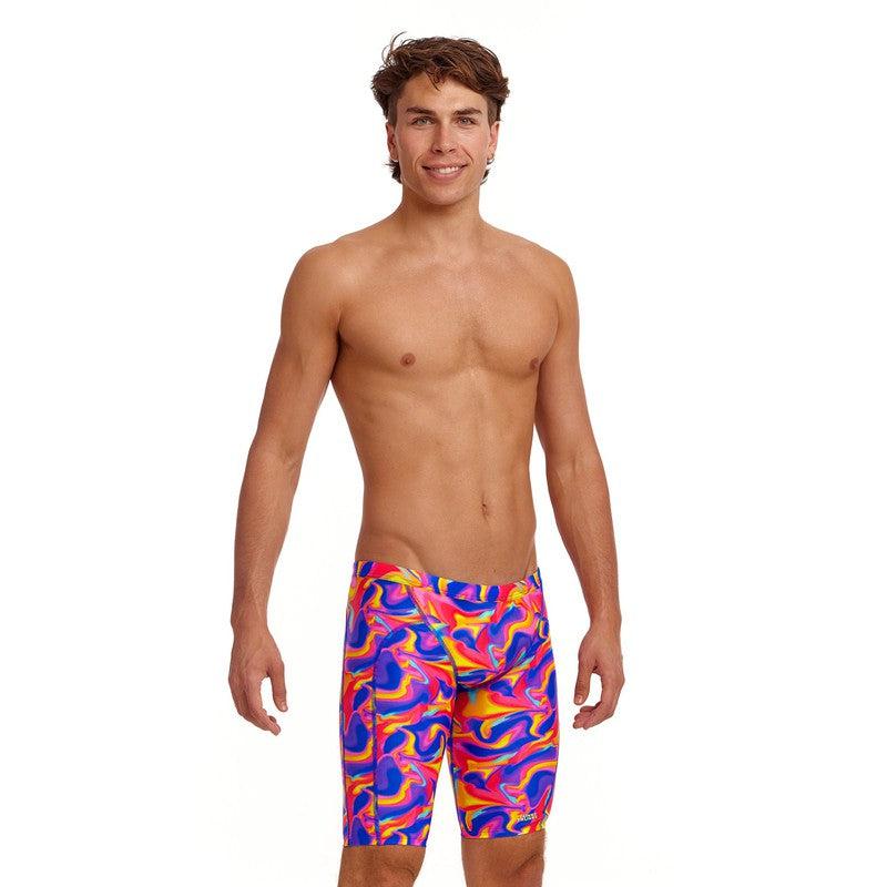 Funky Trunks Mens Training Jammers | Summer Swirl-Swimwear-Funky Trunks-30-Summer Swirl-Ashlee Grace Activewear & Swimwear Online