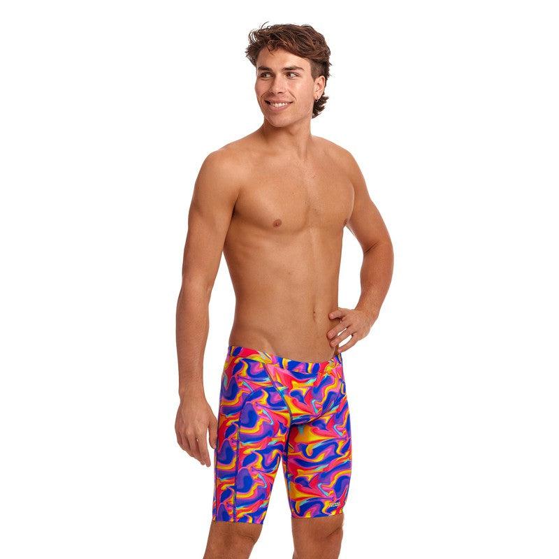 Funky Trunks Mens Training Jammers | Summer Swirl-Swimwear-Funky Trunks-30-Summer Swirl-Ashlee Grace Activewear & Swimwear Online