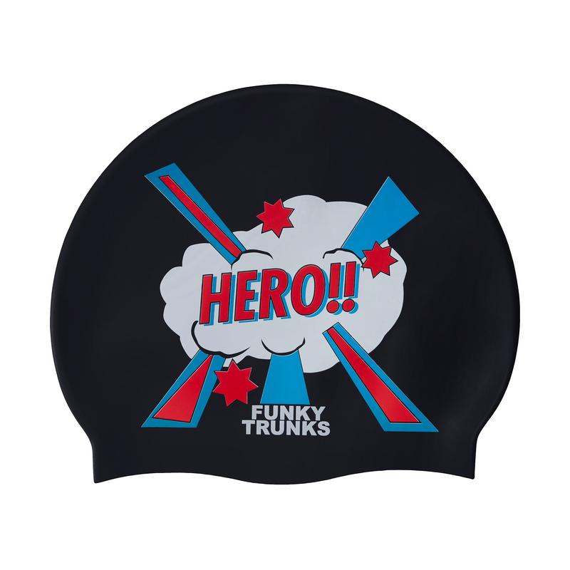 Funky Trunks Silicone Swim Cap | Funky Hero-Swim Caps-Funky Trunks-ONE SIZE-Funky Hero-Ashlee Grace Activewear & Swimwear Online