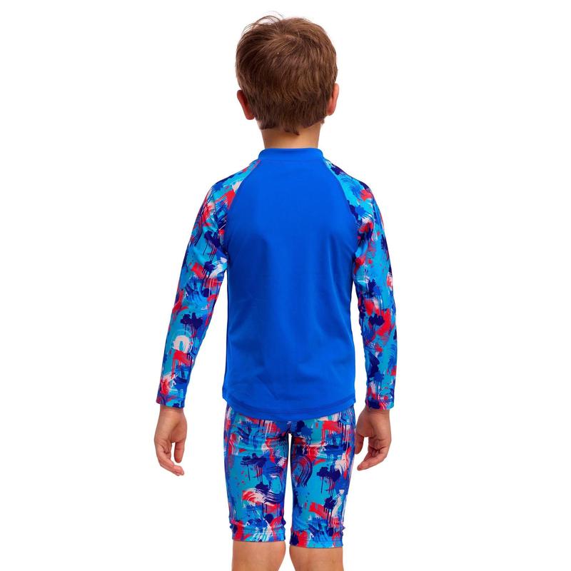 Funky Trunks Toddler Boy's Zippy Rash Vest | Messy Messy Messy-Rashie-Funky Trunks-2-Messy Messy Messy-Ashlee Grace Activewear & Swimwear Online