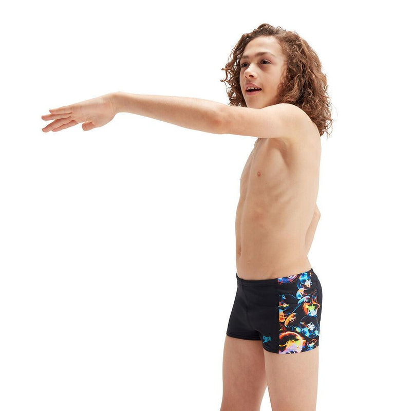 Speedo Boys Digital Allover Aquashort-Swimwear-Speedo-AU6 | GB5-6-Black/Hypersonic Blue/Volcanic Orange/Lumo Green/Fluro Tiger-8-00316015651-Ashlee Grace Activewear & Swimwear Online