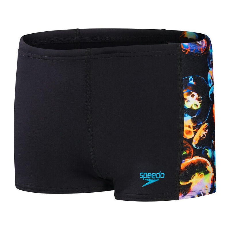 Speedo Boys Digital Allover Aquashort-Swimwear-Speedo-AU6 | GB5-6-Black/Hypersonic Blue/Volcanic Orange/Lumo Green/Fluro Tiger-8-00316015651-Ashlee Grace Activewear & Swimwear Online