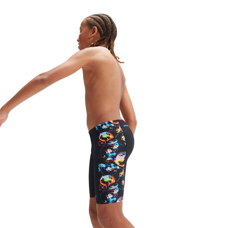 Speedo Boys Digital Allover Jammer-Swimwear-Speedo-AU6 | GB5-6-Black/Hypersonic Blue/Volcanic Orange/Lumo Green/Fluro Tiger-Ashlee Grace Activewear & Swimwear Online