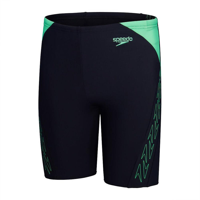 Speedo Boys HyperBoom Splice Jammer-Swimwear-Speedo-5-6-True Navy/Harlequin Green-Ashlee Grace Activewear & Swimwear Online