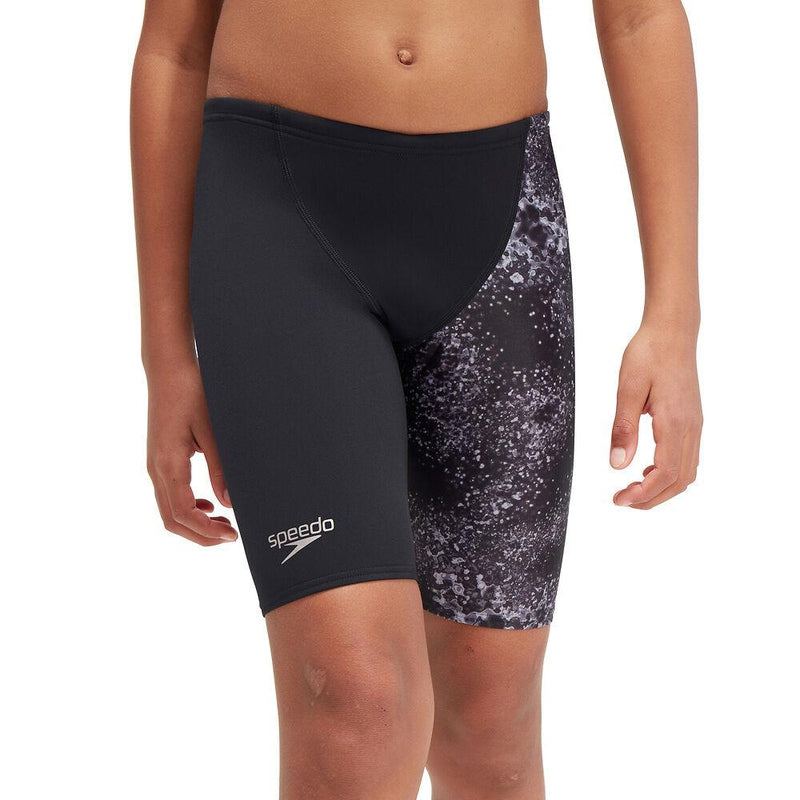 Speedo Boys Placement V-Cut Digital Jammer-Swimwear-Speedo-AU10 | GB9-10-Black/Usa Charcoal/Dove Grey-Ashlee Grace Activewear & Swimwear Online