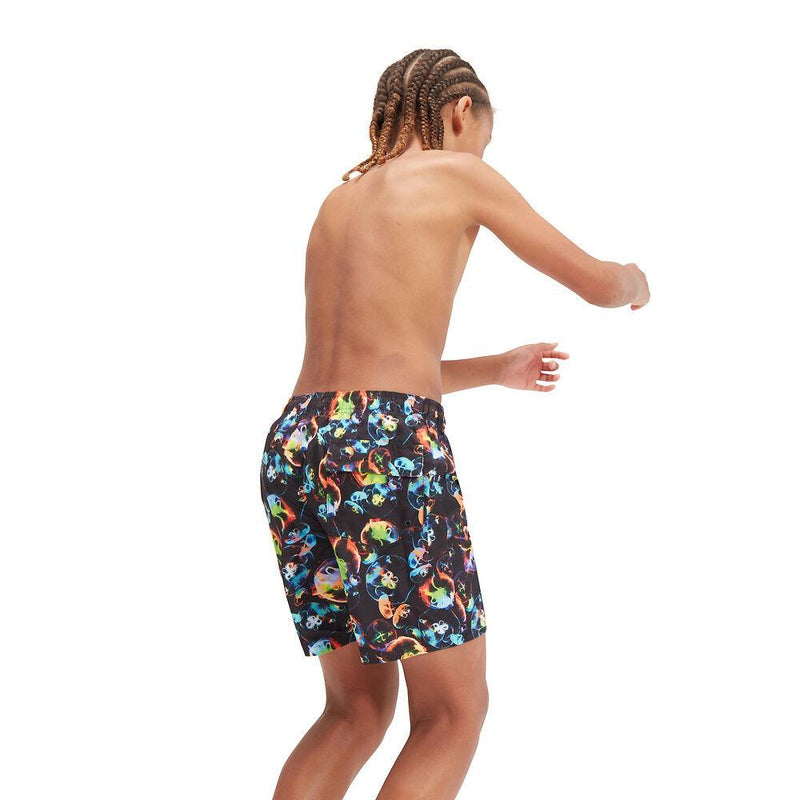 Speedo Boys Printed 15" Watershort-Swimwear-Speedo-XS-Black/Hypersonic Blue/Volcanic Orange/Lumo Green/Fluro Tiger-8-00335115647-Ashlee Grace Activewear & Swimwear Online