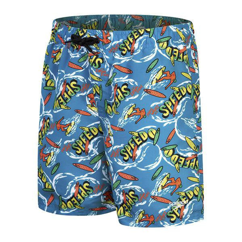 Speedo Boys Printed 15" Watershort-Swimwear-Speedo-XS-Bolt/Bright Yellow/Salso/Lawn-Ashlee Grace Activewear & Swimwear Online