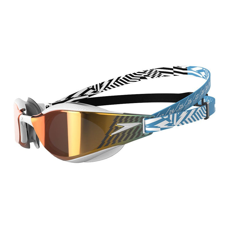 Speedo Fastskin Hyper Elite Mirror Goggle-Swim Goggles & Masks-Speedo-ONE SIZE-Green/Orange/Cobalt-Ashlee Grace Activewear & Swimwear Online